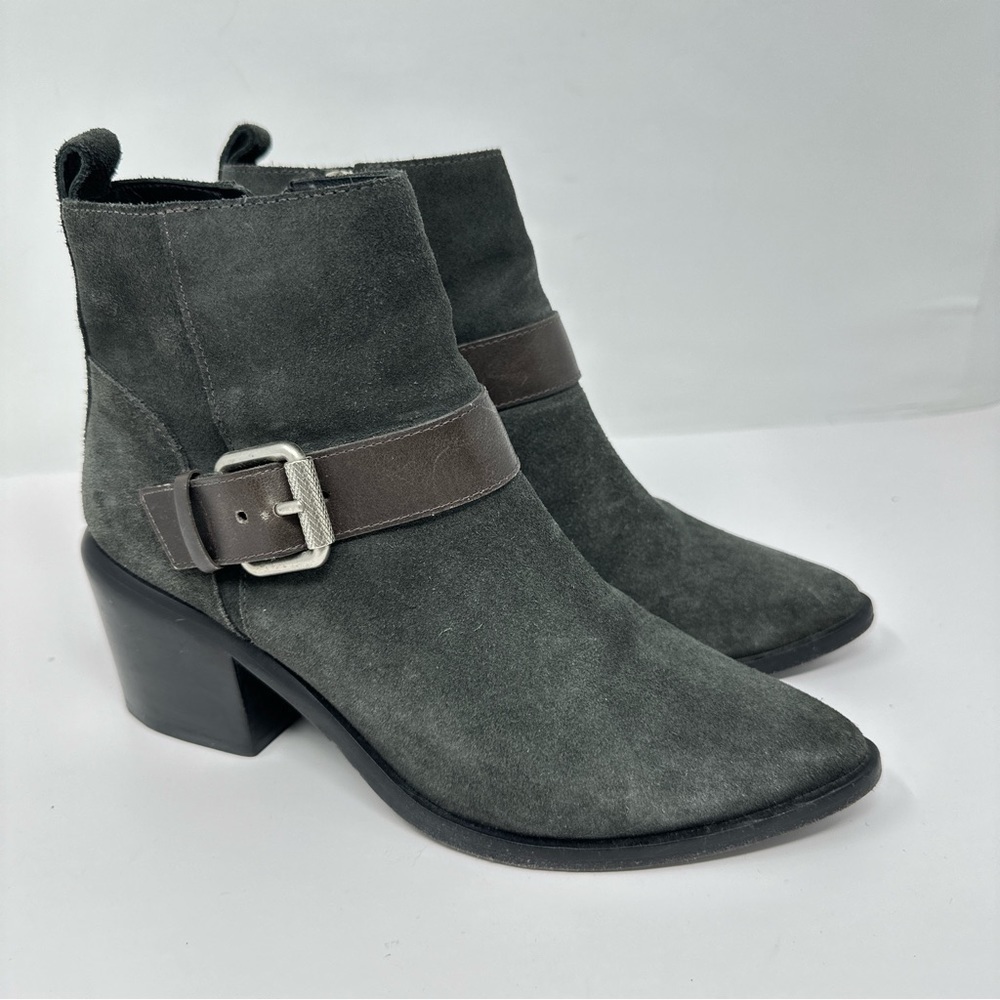 All Saints Jason Suede Side Zip Bootie - US equivalent size 9